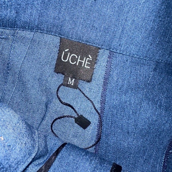 NWOT Two Tone Denim Statement Pants Size Medium - Picture 9 of 10